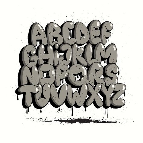 Graffiti Bubble Alphabet. Bubble Letters. Graffiti Font, Typography Set. Stock Vector - Illustration of isolated, alphabet: 220227442 Graffiti Lettering Alphabet Fonts Bubbles, Bubble Fonts Alphabet Graffiti, Bubble Letters Alphabet, Bubble Alphabet, Alphabet Graffiti, Graffiti Fonts, Bubble Letter Fonts, Font Bubble, Bubble Drawing