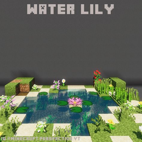 Minecraft Perspective on Instagram: “Love this design of a water lily 🌸🌺 This design based on the idea from @_build_craft 🔥✌🏽 #minecraftinspiration #minecraftinspirations…” Minecraft Nature, Japanese Pond, Garden Minecraft, Minecraft Decor, Minecraft Japanese House, Minecraft Japanese, Minecraft Idea, Mc Ideas, Japanese Village