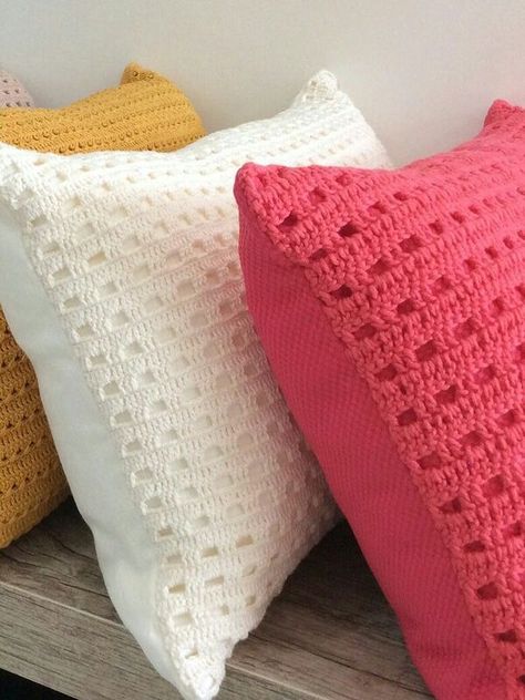 cojines de crochet paso a paso Crocheted Pillows, Crochet Pillow Cases, Crochet Cushion Pattern, Cushion Cover Pattern, Crochet Cushion, Crochet Pillow Cover, Crochet Cushion Cover, Crochet Pillow Pattern, Crochet Blanket Designs