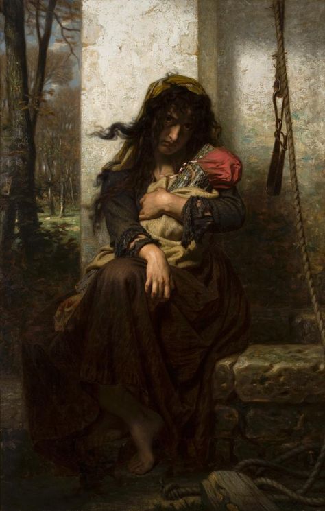 Lunatic Of Etretat, The Lunatic Of Etretat, Hugues Merle, Rennaissance Art, Art Ancien, Hur Man Målar, Kraf Diy, Historical Art, Old Paintings