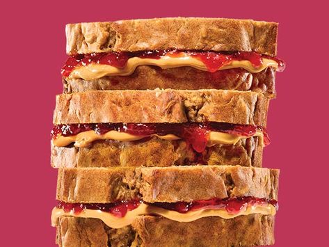 Kids will love this healthier take on a classic PB&J sandwich! They'll never know there isn't any added sugar. Get Hy-Vee's No-Sugar-Added Banana Bread PB and J Sandwich recipe here. Pb And J Aesthetic, Pb And J Sandwich, J Aesthetic, Pb And J, Homemade Banana Bread, Strawberry Fruit, Egg Whisk, Sandwich Recipe, Slice Of Bread