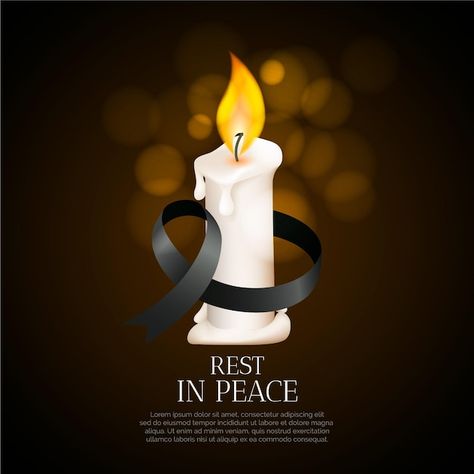 Mourning for the victims Premium Vector | Premium Vector #Freepik #vector #mourning #black-ribbon #grief #rest-peace R I P Candle, Condolences Candle Light, Condolence Picture Candle, Memorial Birthday Quotes, Condolence Profile Picture Candle, Condolence Profile, Rip Wallpaper Design, Rip Candle Lights, Candle Profile Picture