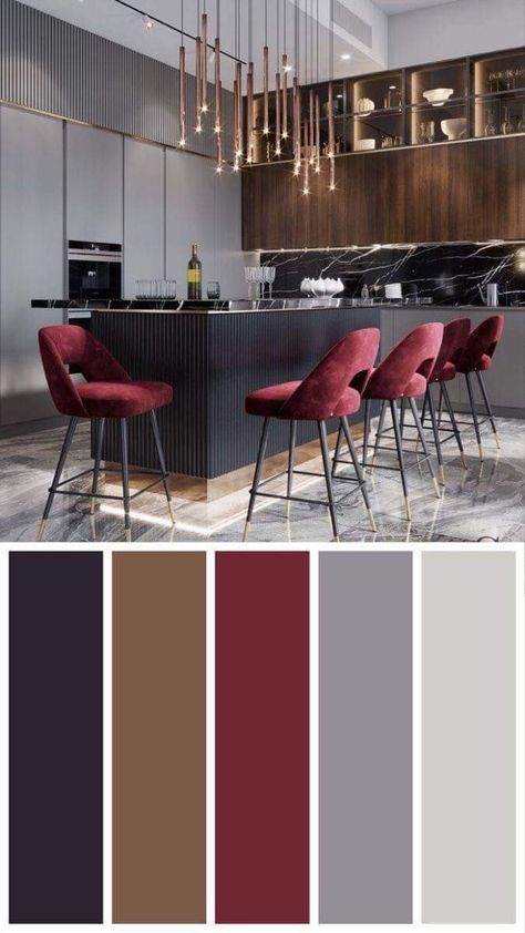 Home Decoration Color Palette, Cool Color Palette For Home, Color Palette Design Modern, Modern Interior Design Color Palette, House Themes Ideas Interior Design Color Schemes, Kitchen Palette Ideas, Grey And Brown Decor, Modern Interior Color Palette, Color Palette Home Interior