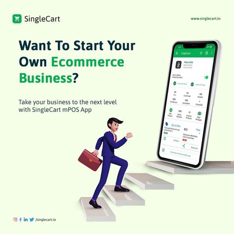 Build your own ecommerce business with SingleCart mPOS mobile app. Easy to use interface helps you to develop your own ecommerce site without any prior experience. Mobile App Poster Design, App Creative Ads, Mobile App Poster, Website Ads, Pos Software, Restaurant Coupons, App Promotion, App Marketing, Promotion Strategy