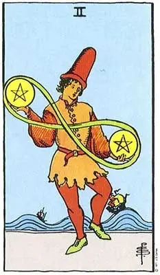 The Complete Tarot Card Meanings List - All 78 Tarot Cards Explained Two Of Pentacles, Hanged Man Tarot, Rider Waite Tarot Cards, Design Quotes Art, Empress Tarot Card, Rider Waite Tarot Decks, Pentacles Tarot, Tarot Significado, 78 Tarot Cards