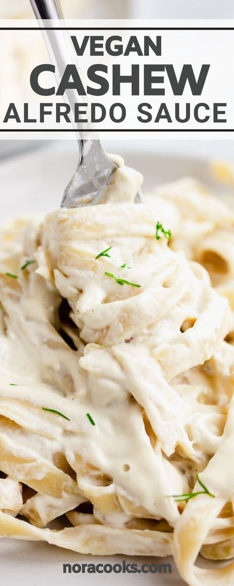 Easy Vegan Alfredo Sauce, Cashew Alfredo Sauce, Cashew Alfredo, Cashew Cream Recipe, Dairy Free Alfredo Sauce, Cashew Recipes, Vegan Alfredo Sauce, Cream Sauce Pasta, Vegan Alfredo