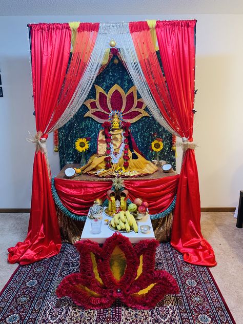 Navratri Devi Decoration At Home, Decoration Ideas For Pooja At Home, Navratri Pooja Decoration At Home, Background Decorations For Pooja, Navaratri Decoration Ideas At Home, Navratri Decoration At Home, Pooja Decoration Ideas At Home, Navratri Decoration Ideas For Home, Navratri Decoration Ideas