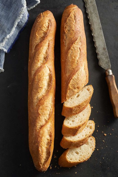 Baguette Recipe, Baguette Bread, June Challenge, Pane Casereccio, King Arthur Baking, Local Bakery, Baking Stone, King Arthur Flour, Bread Bun