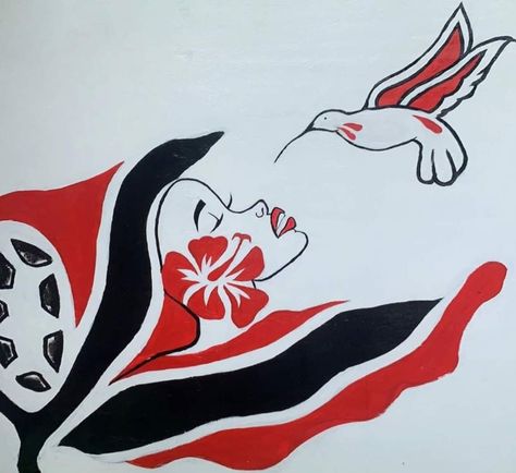 Trinidad Independence, Trinidad Culture, Trinidad Flag, Trinidad And Tobago Flag, Trinidad Carnival, Tattoos With Kids Names, Flower Drawing Tutorials, Flag Tattoo, Caribbean Culture