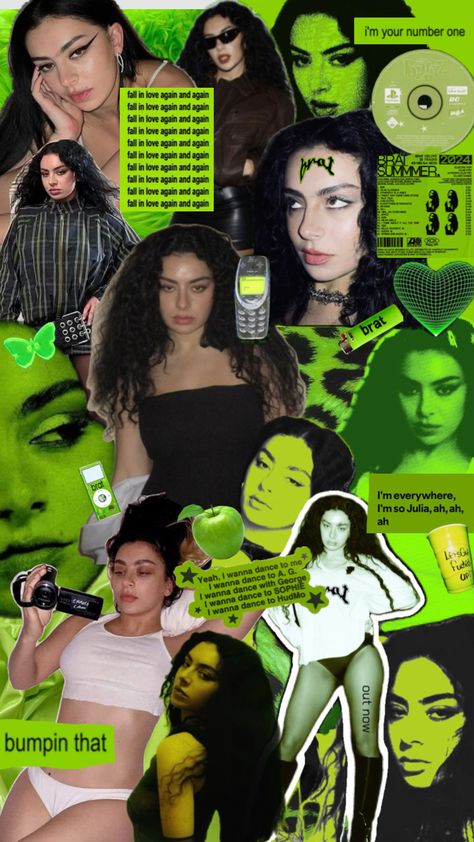 Brat Aesthetic 🍏 Charli XCX Wallpaper Inspiration #bratsummer #brat #charliexcx #charlixcx #bratcore #wallpaper #charlixcxbrat #360 #fyp #music Charli Xcx Wallpaper, Brat Aesthetic, Wallpaper Inspiration, Falling In Love Again, Inspirational Wallpapers, Charli Xcx, Music Bands, Dark Aesthetic, Number One