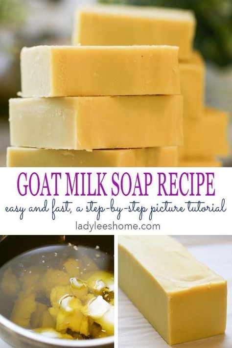 Easy Goat Milk Soap Recipe, Make Goat Milk Soap, Making Goat Milk Soap, Diy Goat Milk Soap, Goat Milk Soap Recipe, Milk Soap Recipe, Homemade Goat Milk Soap, Goat Milk Recipes, Goats Milk Soap Base