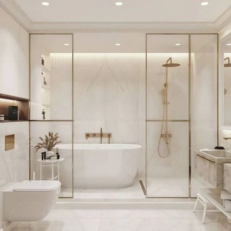 Bathtub Inside Walk in Shower: Layout and Design Ideas Walk In Shower Layout, Bath Tub Aesthetic, Walk In Shower With Tub, Shower Layout, Bathroom Lighting Ideas, Tub Design, Kitchen Appliances Design, White Bathroom Designs, Tub Ideas