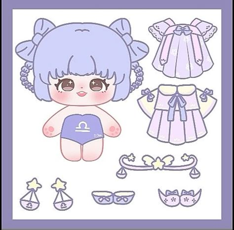 Cr : @Ee Doll House Diy Paper, Chibi Paper Doll Printable, Anime Paper Dolls, Cute Paper Dolls Printable, Paper Doll Chibi, Cute Paper Doll, Diy Paper Dolls, Realistic Paper Flowers, Princess Paper Dolls Printable