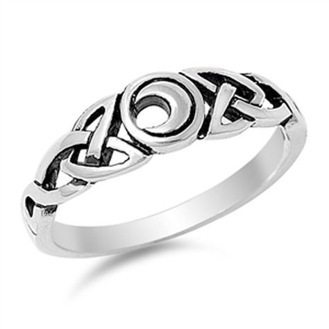 Sterling Silver Women's Moon Eye Celtic Knot Ring (Sizes 5-10) (€4,48) ❤ liked on Polyvore featuring jewelry, rings, sterling silver celtic knot ring, celtic knot jewelry, sterling silver jewellery, sterling silver jewelry and sterling silver rings Celtic Moon, Celtic Knot Jewelry, Knot Jewelry, Mens Sterling Silver Necklace, Irish Rings, Celtic Knot Ring, Celtic Wedding Rings, Layered Necklaces Silver, Ring Men