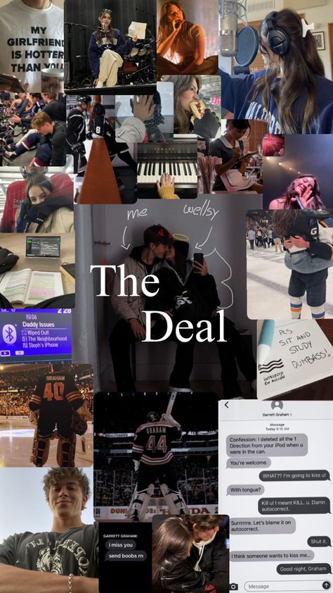 The Deal Aesthetic Book, Hannah & Garret, The Deal Elle, The Deal Book Cover, The Deal Hannah And Garrett, The Deal Book Aesthetic, Hannah And Garrett The Deal Aesthetic, Garret Graham And Hannah Wells, The Deal Spicy Pages