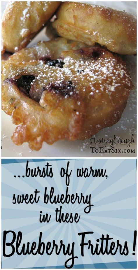 Blueberry Fritters, Air Fryer Blueberry, Breakfast Sweets, Fritter Recipes, Doughnut Recipe, Fried Dough, Blueberry Recipes, Think Food, Fair Food Recipes