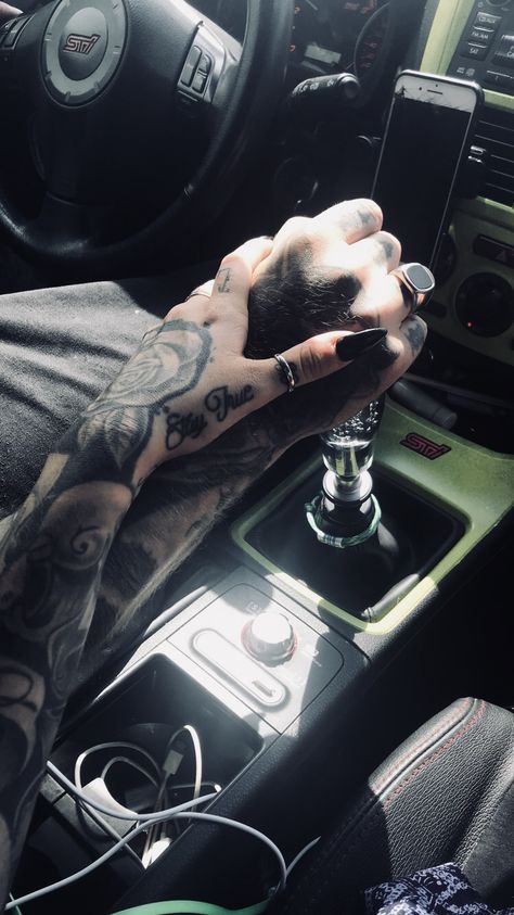 Tattooed Couple Aesthetic, Tattoed Couples, Mechanic Couple, Grunge Romance Aesthetic, Tatted Couples, Tattoo Couple Aesthetic, Couples With Tattoos, Couple With Tattoos, Tattooed Couples