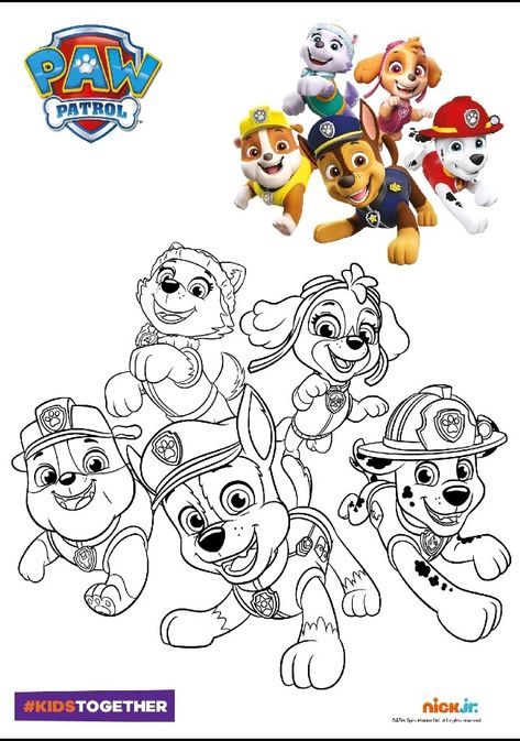 Coloring Pages Paw Patrol, Animal Sketches Easy, Kids Colouring Printables, Disney Princess Coloring Pages, Paw Patrol Coloring, Paw Patrol Coloring Pages, Coloring Pages Inspirational, Paw Patrol Birthday Party, Pattern Coloring Pages