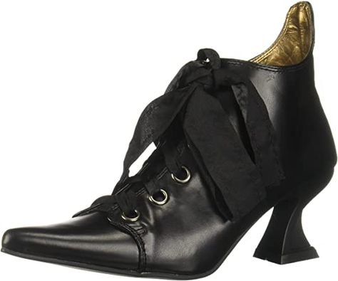 Amazon.com | Ellie Shoes Women's 301-abigail Ankle Bootie, Black, 9 US/9 M US | Ankle & Bootie Witchy Shoes, Black Witch Costume, Victorian Shoes, Granny Boots, Victorian Boots, Witch Shoes, Goth Boots, Gothic Boots, Ellie Shoes