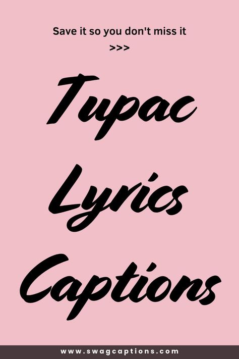 Looking for iconic "Tupac Lyrics Captions" that add a powerful edge to your posts? Explore a collection of unforgettable lines from Tupac’s greatest hits that capture raw emotion, resilience, and life wisdom. Perfect for Instagram captions, quotes, or even a dose of inspiration. Tap into the timeless legacy of Tupac Shakur with these captivating lyrics! 2pac Captions, Song Lyrics Captions For Instagram Rap, Inspirational Rap Lyrics, Tupac Lyrics, Tupac Tattoo, Tupac Shakur Quotes, Lyrics Captions, Tupac Quotes, Raw Emotion