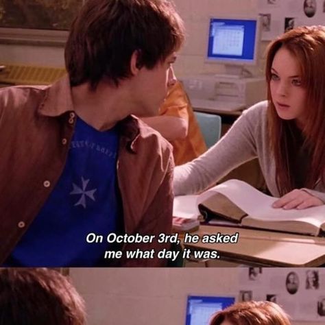 POP CULTURE ARCHIVE on Instagram: "happy mean girls day to all that celebrate 💗 ‘mean girls’ will forever be iconic - which quotes do you still use from the movie? 🎥 #meangirls #meangirlsmemes #october3rd #movie #00 #2000s #movies #rachelmcadams #lindsaylohan #amandaseyfried #laceychabert #reginageorge #cadyheron #gretchenweiners #karensmith #meme #memestagram #memes #memesdaily" Mean Girls Day October 3rd, October 3rd Mean Girls Quote, Meangirls Movie Aesthetic, New Mean Girls Movie, Mean Girls October 3rd, Mean Girls Humor, Gretchen Weiners, Mean Girls Day, Mean Girls Musical Memes