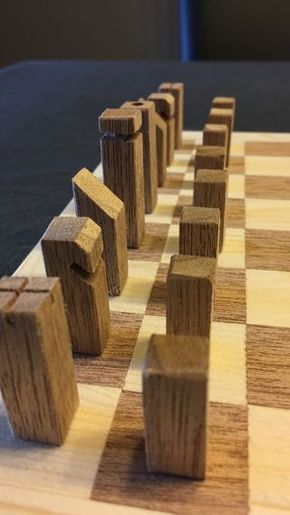 For my next project I decided to make a chess set from wood. I have seen many examples on Instructables.I used Meranti for the dark pieces and Pinewood for the other... Tre Kunst, Wooden Chess Pieces, Wooden Chess Board, Wood Projects For Beginners, Into The Wood, Wood Chess, Work Diy, Shop Tools, Diy Holz