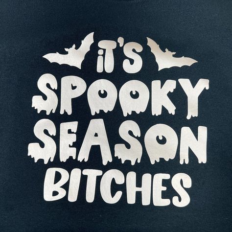 It's Spooky Season Bitches T Shirt Vinyl Design Nwot Cute Shirt Ideas Vinyl For Women, Cute Halloween T Shirts, Chevy Stickers, Its Spooky Season, Spooky Tshirt, School Emergency Kit, Halloween Duos, Halloween Shirt Design, Country Vibes