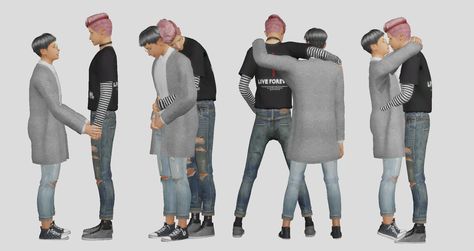 Gay Couple Pose Pack | SimsWorkshop Queer Clothes, Sims 4 Couple Poses, 4 Poses, Sims 4 Cc Kids Clothing, Sims 4 Cc Shoes, Sims 4 Cc Skin, Couple Pose, Sims 4 Toddler, Sims4 Cc