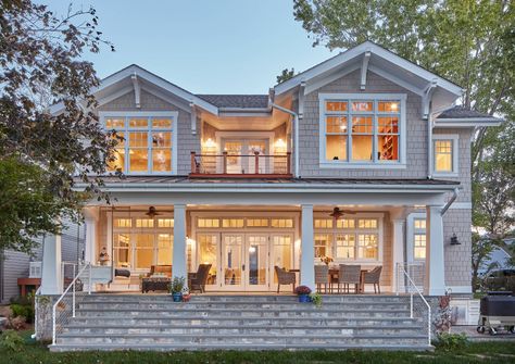 Garage Front Door, White Porch, Lake Houses Exterior, Porch Lights, Coastal House Plans, Beach House Exterior, Dream Beach Houses, Front Door Porch, Waterproof Wall