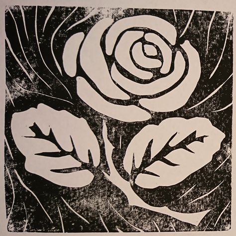 I'm loving the roses at the moment! 🌹⁠ ⁠ #linocut #rose #flowers #printmakersofinstagram #creative #prints #linoprint #art #artistsofinstagram #reliefprint #prettyflower #simpleart #silhouette #silhouetteart #blackandwhite #blackink Lino Sheet Art, Linocut Art Ideas Flowers, Linocut Prints Simple Flower, Rose Lino Print, Lino Print Ideas Flowers, Relief Printing Ideas Easy, Linocut Flowers Simple, Linocut Rose, Rose Linocut