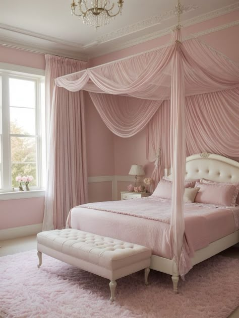 Pink Bedroom Decor, Pink Room Decor, Pink Bedrooms, Girly Room, Bedroom Refresh, Dream Room Inspiration, Pink Bedroom, Room Makeover Bedroom, Pink Room