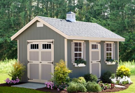 Outdoor Shades You'll Love in 2020 | Wayfair Build A Shed Door, Shed Landscape, Prefabricated Sheds, She Shed Plans, Garden Shed Kits, Storage Shed Ideas, Wooden Storage Sheds, Shed Build, Shed Landscaping