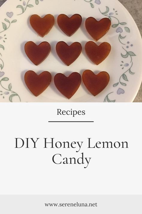 Feeling sick and have a sore throat? Then you've come to the right place. I have an easy DIY honey lemon recipe for you. Enjoy! Honey Hard Candy Recipe, Lemon Candy Recipe, Lemon Candy, Hard Candy Recipes, Diy Honey, Lemon Recipe, Easy Candy Recipes, Honey Candy, Honey Diy