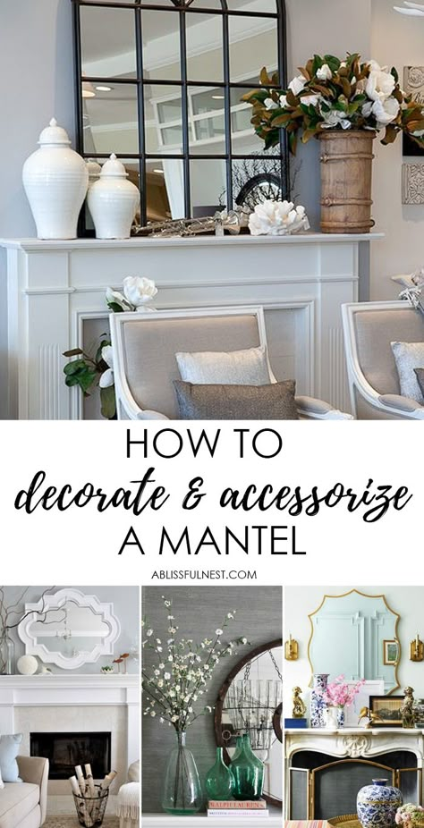 Mantle Decorating Ideas Everyday, Decorate Mantel, Triangle Method, Mantle Decorating, Mantel Fireplace, Room Fireplace, Mantle Ideas, Mantel Decorating, Fireplace Mantle Decor