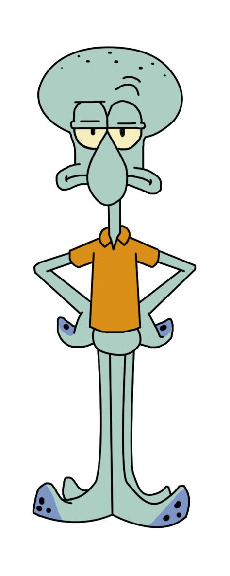 Squidward Tentacles is an octopus (not a squid, contrary to his name) that works at the Krusty Krab. He has a mixed relationship with SpongeBob SquarePants and Patrick Star. He is an octopus with six tentacles - four legs and two arms. He is the cashier at the Krusty Krab. He lives in the same neighborhood as SpongeBob and Patrick, who greatly annoy him. Sometimes Squidward has shown moments of pure anger at them but has been nice before. He once sold Gary the Snail for drug money in order to fu Spongebob Squarepants Drawing, Squidward Art, Squidward Painting, Bugs Bunny Drawing, Spongebob Characters, The Krusty Krab, Spongebob Squidward, Krusty Krab, Disney Character Drawings