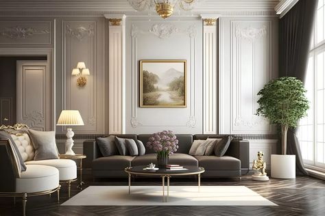 neoclassical designs - Google Search Home Rendering, Neoclassic Interior, Neoclassical Interior Design, Neoclassical Design, 3d Architectural Rendering, Kb Homes, Neoclassical Interior, Architectural Rendering, French Classic