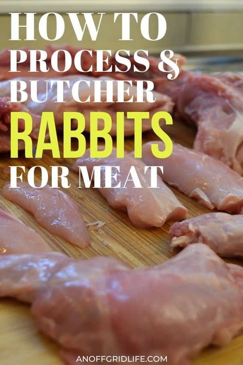 Rabbits For Meat, How To Cook Rabbit, Raising Rabbits For Meat, Butcher Meat, Rabbit Meat, Rabbit Dishes, Meat Rabbits, Raising Rabbits, Wild Game Recipes