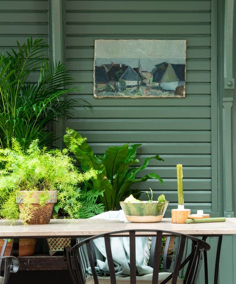 Green Sheds Painted, Farrow Ball Green, Painted Shed, Green Wall Color, Paint Trends, Shed Colours, Green Paint Colors, Farrow And Ball, Studio Green