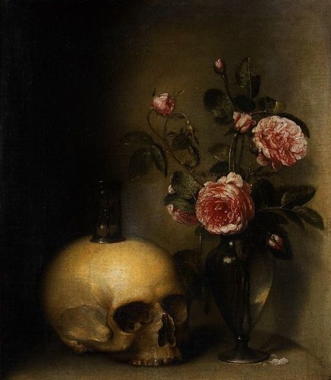 Vanitas Still Life, Vanitas Paintings, Dutch Still Life, Baroque Painting, Still Life Flowers, Baroque Art, Skull Painting, Still Life Drawing, A Skull