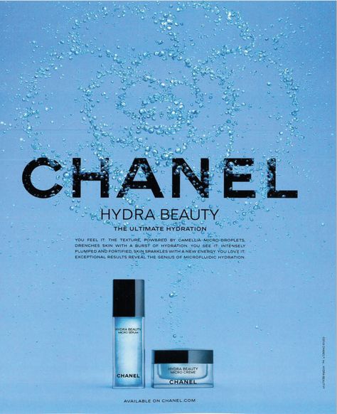 CHANEL - Hydra Beauty Perfume Ads, Chanel Hydra Beauty, Perfume Ad, Chanel, How Are You Feeling, Skin Care, Sparkle, Texture, Feelings