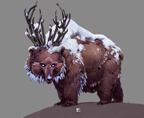 Bear Art from Ori and the Will of the Wisps #art #artwork #gaming #videogames #gamer #gameart #conceptart #illustration #oriandthewillofthewisps #creature Fantasy Bear Creature, Bear Fantasy Art, Berserk Characters, Bear Illustration Art, Mutated Animals, Dnd Pets, Concept Art Gallery, Hybrid Art, Fantasy Beasts