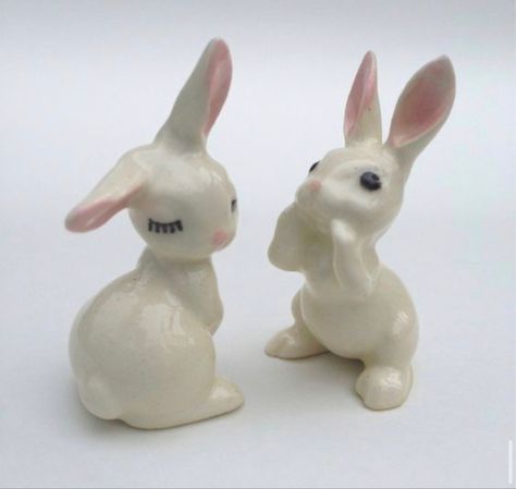 Bunny Figurines, Hagen Renaker, Lizzy Grant, Under Your Spell, Bunny Figurine, I Adore You, Sweet Nothings, Adore You, Vintage Miniatures