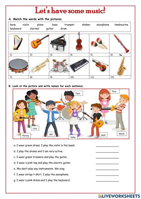 Music Class Worksheets, Free Music Worksheets, Music Language, Music Lessons For Kids, English Teaching Resources, Music Worksheets, Reading Music, About Music, English As A Second Language