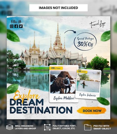 Traveling Poster Design, Travel Poster Design Graphics, Travel Ads Design, Travel Social Media Design, Travel Flyer Design, Travel Graphic Design, Trip Poster, Travel Advertising Design, Travel Brochure Design