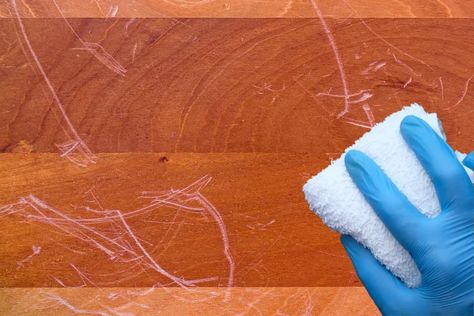 Fix Scratches In Wood, Wood Table Protector, Fix Scratched Wood, Chicago Condo, Old Wood Table, Wooden Kitchen Table, Scratched Wood, Restore Wood, Maple Tables