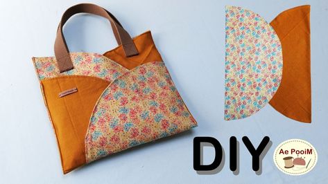 Diy Bags Easy, Diy Bags Jeans, Tote Bag Pattern Free, Handmade Fabric Bags, Bags Patterns, Tote Bag Tutorial, Free Crochet Bag, Diy Bag Designs, Diy Bags Patterns