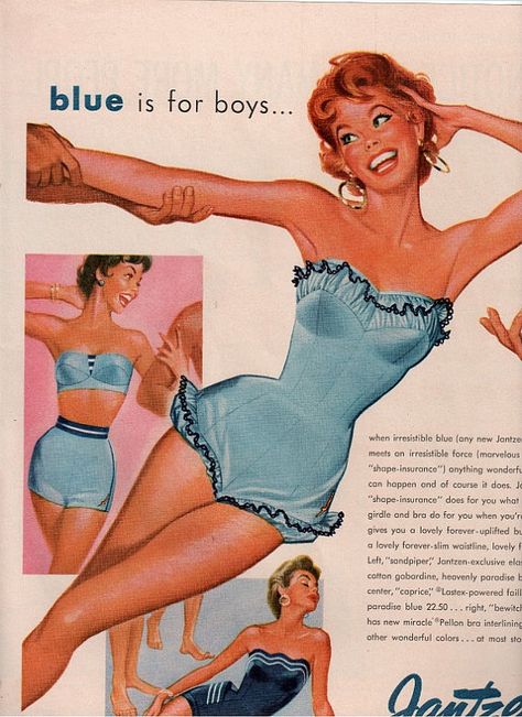 Such a cute bathing suit. Vintage Jantzen ad. Jantzen Swimwear, Pin Up Vintage, 2000 Fashion, Vintage Swim, Vintage Swimwear, Mia 3, Cute Bathing Suits, Vintage Pinup, Pose Reference Photo