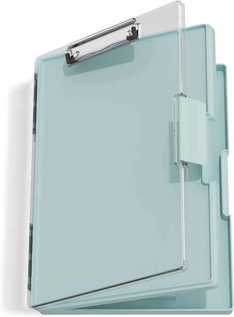 Amazon.com : Hongri Clipboard with Storage, Folder Nursing Clipboards Side Opening, Heavy Duty Clipboard with Dual Compartment Storage Box, Smooth Writing for Work, Office Supplies, School Supplies(Green) : Office Products Clipboard Aesthetic, Green Stationary, Clipboard With Storage, School Locker Organization, Nurse Clipboard, University Apartment, Clipboard Storage, Cool Office Supplies, Cute Office Supplies