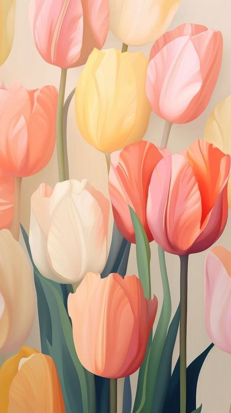 Tulips Iphone Wallpaper, Wallpaper Aesthetic Tulips, Roses Iphone Wallpaper, Aesthetic Tulips, Iphone Wallpaper Pink, Wallpaper Iphone Roses, Tulip Art, Tulips Art, Wallpaper Iphone Wallpaper