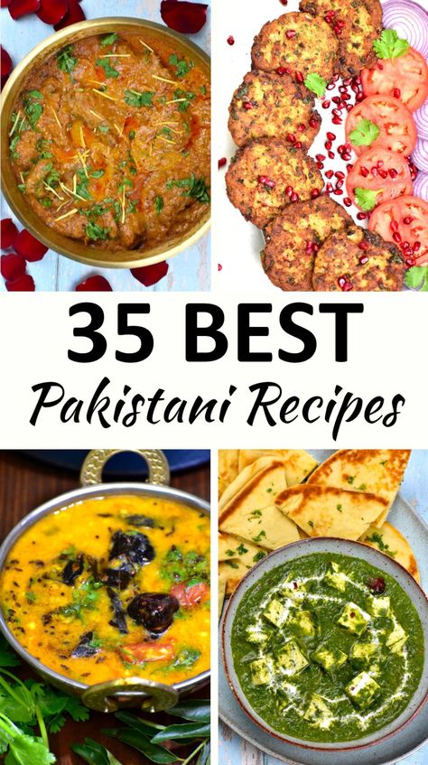 This collection of authentic Pakistani Recipes will help you master this flavorful cuisine in your own kitchen. Pakistani Side Dishes, Lao Gan Ma Recipes, Healthy Pakistani Recipes, World Cuisine Recipes, Pakistani Lunch Ideas, International Cuisine Recipes, Pakistani Dinner Ideas, Pakistani Dinner Party Ideas, Authentic International Recipes